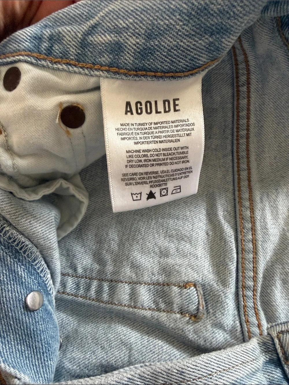 Agolde Parker Long Jean Short Twister Size 28 - Picture 13 of 13